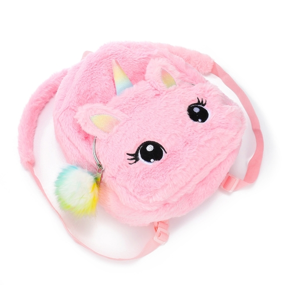 Cute Plush Unicorn Toddler Mini Travel Bag Princess Plush Backpack for Girls 1-6 - Picture 4 of 16